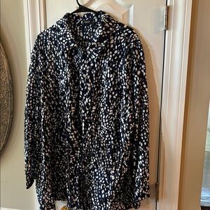 Simply Vera Vera Wang Navy and White Printed Jacket